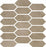 Full Sheet Sample - St. Croix Caramel Picket Fence Porcelain Mosaic - 12" x 12" x 9 MM Matte