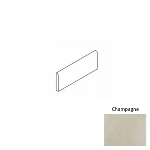 Full Liner Sample - St. Croix Champagne Porcelain Bullnose - 3" x 12" x 9 MM Matte