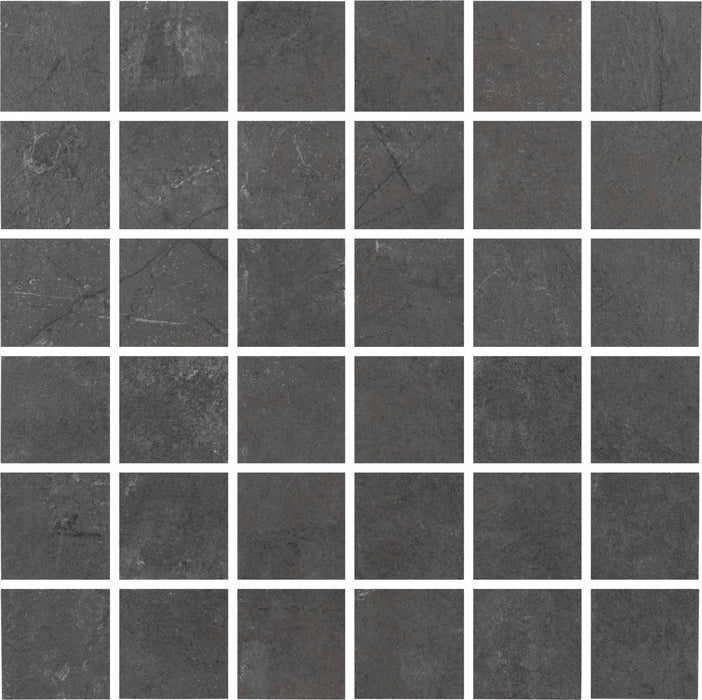 Full Sheet Sample - St. Croix Flint Porcelain Mosaic - 12" x 12" x 9 MM Matte