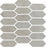 Full Sheet Sample - St. Croix Pewter Picket Fence Porcelain Mosaic - 12" x 12" x 9 MM Matte