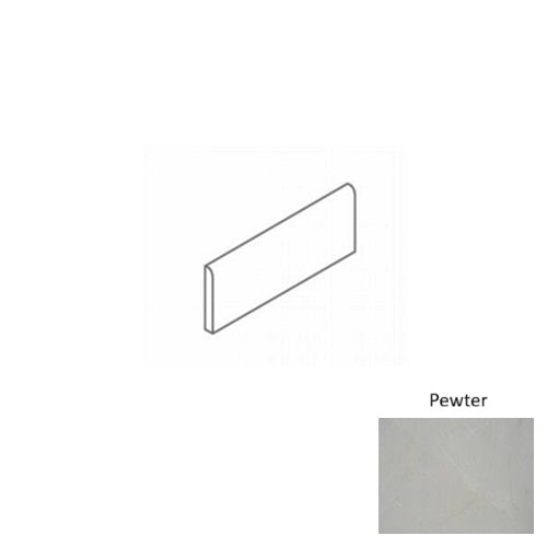 Full Liner Sample - St. Croix Pewter Porcelain Bullnose - 3" x 12" x 9 MM Matte