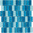 Full Sheet Sample - Aquatica Watercraft St Lucia Glass Mosaic - 1" x 2" Glossy