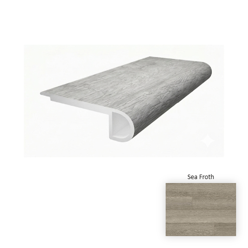 Foundation Vinyl Sea Froth Flush Stair Nose Urethane 1