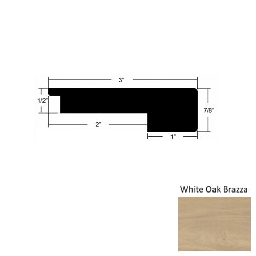 Sereno Wood White Oak Brazza Square Stair Nose Urethane 1