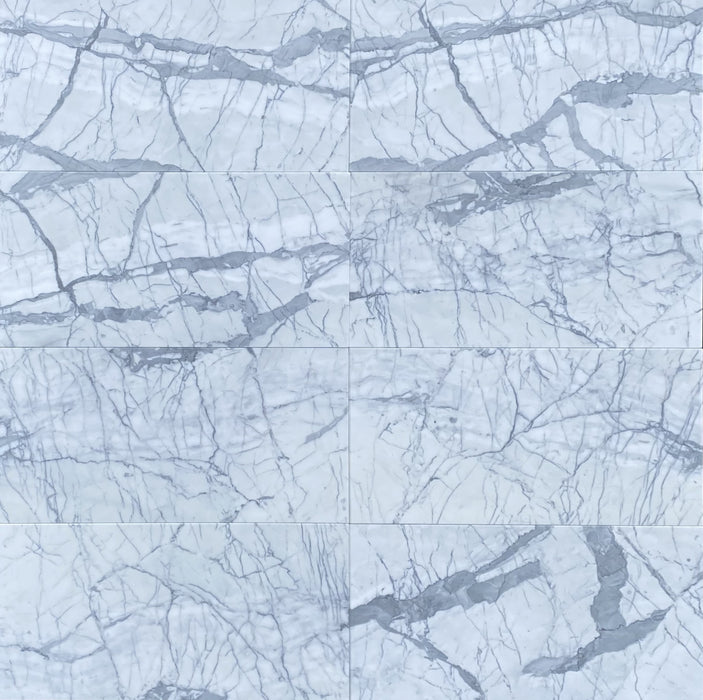 Full Tile Sample - Statuarietto Marble Tile - 18" x 18" x 3/8" Honed