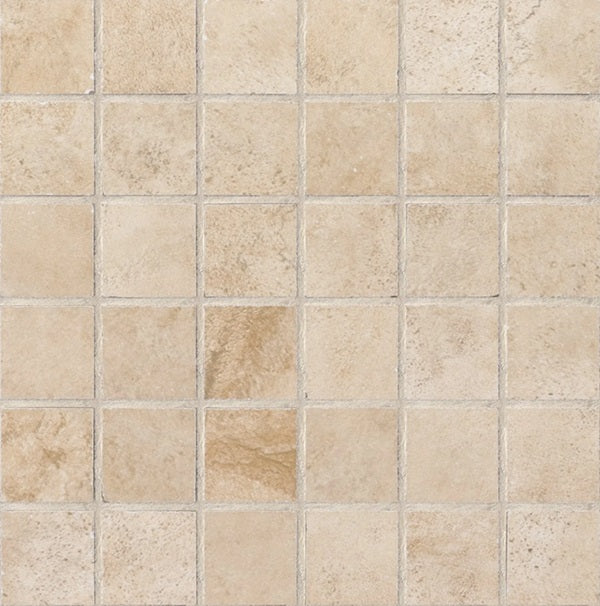 Stonefire Almond Porcelain Mosaic - 2" x 2"