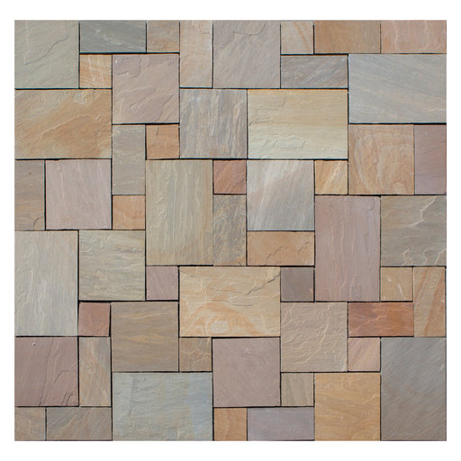 Stonewright Sandstone Buff French Paver Versailles Pattern Split Face 1