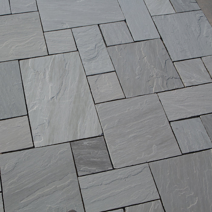 Stonewright Sandstone Grey French Paver Versailles Pattern Split Face 3