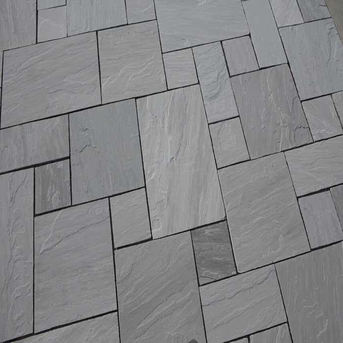 Stonewright Sandstone Grey French Paver Versailles Pattern Split Face 4