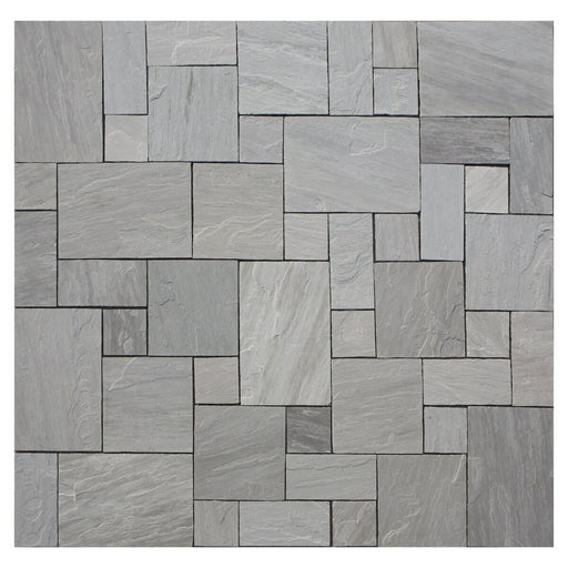 Stonewright Sandstone Grey French Paver Versailles Pattern Split Face 1