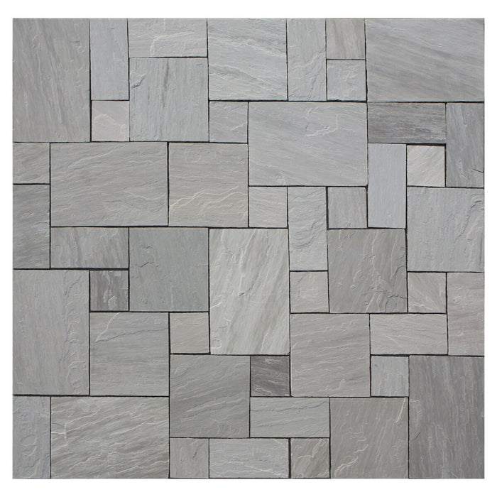 Stonewright Sandstone Grey French Paver Versailles Pattern Split Face 1