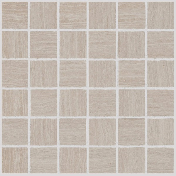 Stratos Avorio Porcelain Mosaic - 2" x 2"