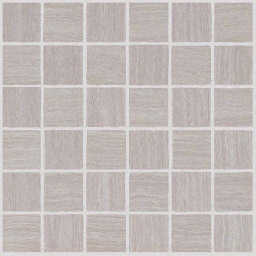 Stratos Silver Porcelain Mosaic - 2" x 2"