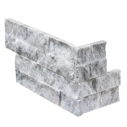 Structure Arabescato Marble Ledgestone Corner - Split Face