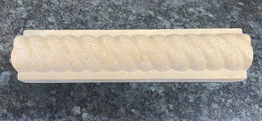 Full Liner Sample - Sunflower Limestone Rope Liner - 11 3/4" x 1 1/2" x 3/4" Honed