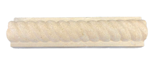 Full Liner Sample - Sunflower Limestone Rope Liner - 1 1/2" x 11 3/4" x 3/4" Honed