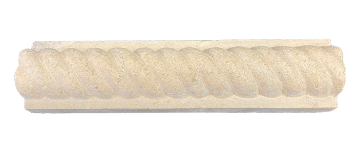 Full Liner Sample - Sunflower Limestone Rope Liner - 1 1/2" x 11 3/4" x 3/4" Honed