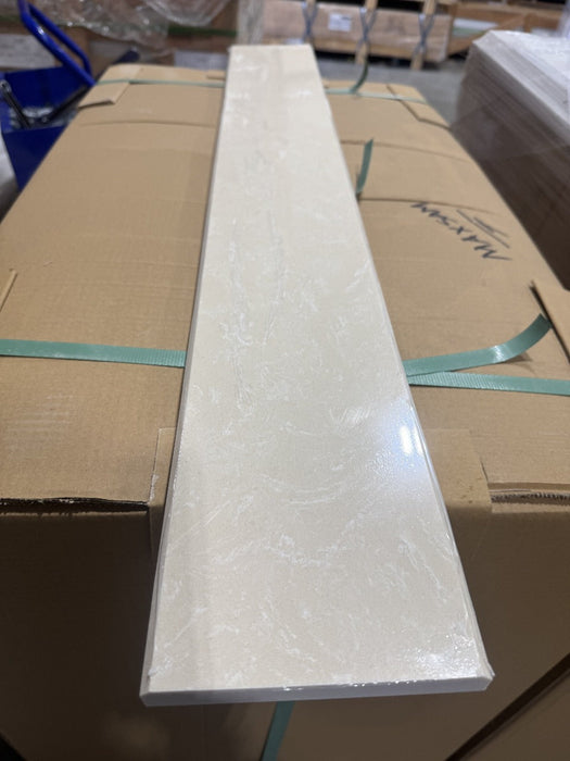 Super Beige Polished Quartz Threshold - 6" x 36"