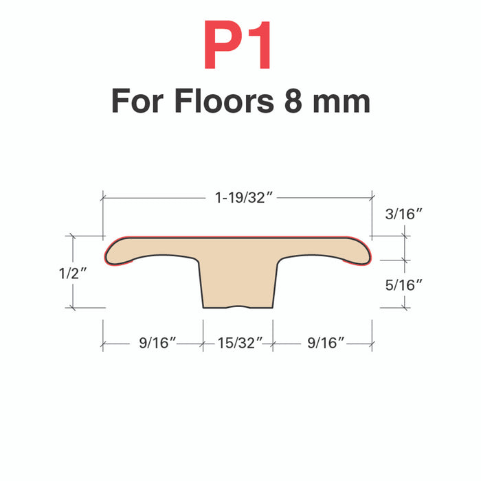 Versatrim Color Vinyl Traditional Oak Moisture Proof T Molding Aluminum Oxide 2