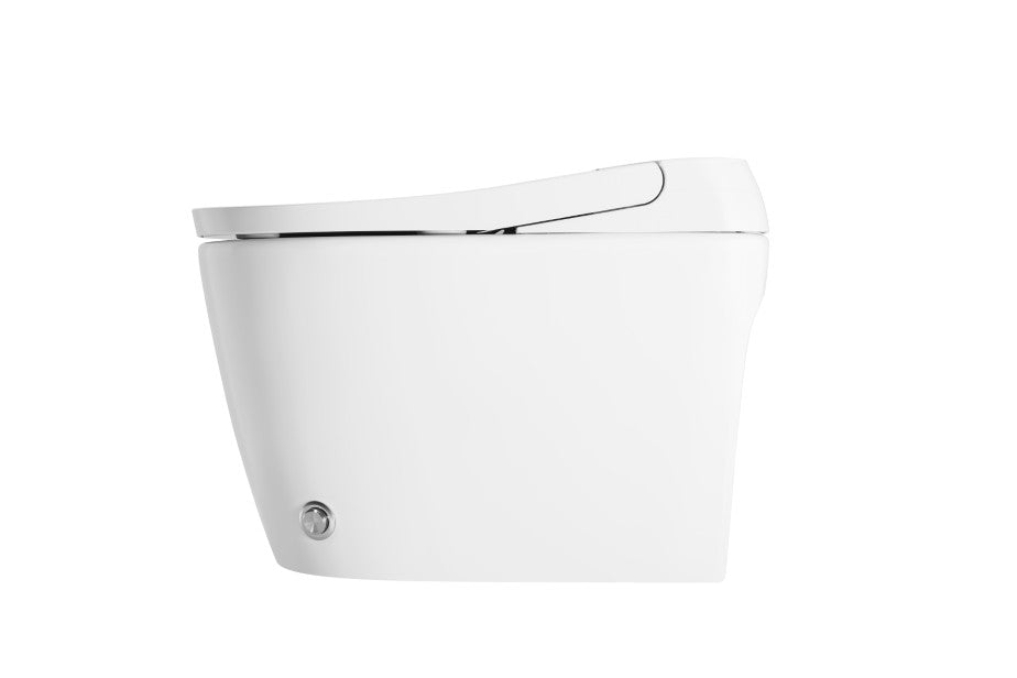 T105A Classic Toilet Auto Open No Bidet White Tankless Smart Toilet 1.28 GPF Elongated Toilet - 12" (Seat Included)