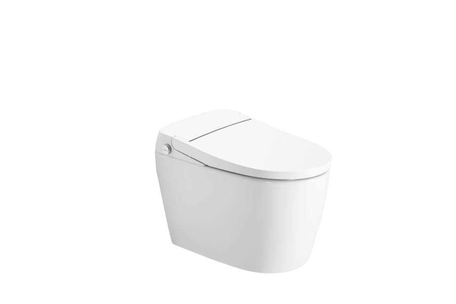 T105A Classic Toilet Auto Open No Bidet White Tankless Smart Toilet 1.28 GPF Elongated Toilet - 12" (Seat Included)