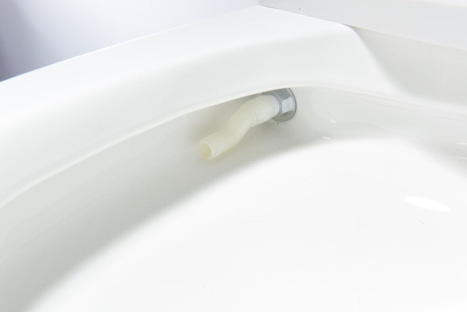 T16 Smart Toilet Manual Open No Bidet  White Tankless Smart Toilet 1.28 GPF Elongated Toilet - 12" (Seat Included)
