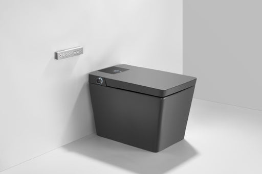 T2005MG Luxury Smart Toilet Auto Open Gray Tankless Smart Toilet 1.28 GPF Resctangle Toilet - 12"(Seat Included)