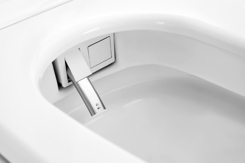 T2005W Smart Toilet Manual Open No Bidet  White Tankless Smart Toilet 1.28 GPF Resctangle Toilet - 12" (Seat Included)