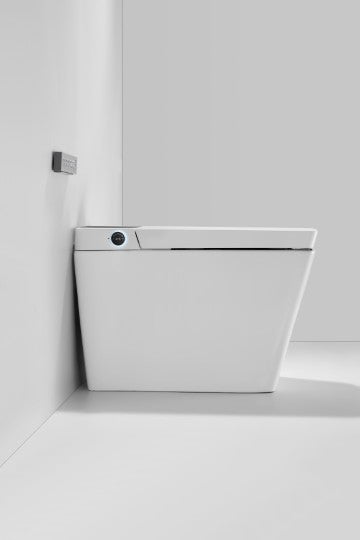 T2005W Smart Toilet Manual Open No Bidet  White Tankless Smart Toilet 1.28 GPF Resctangle Toilet - 12" (Seat Included)
