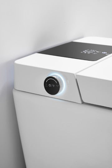 T2005W Smart Toilet Manual Open No Bidet  White Tankless Smart Toilet 1.28 GPF Resctangle Toilet - 12" (Seat Included)