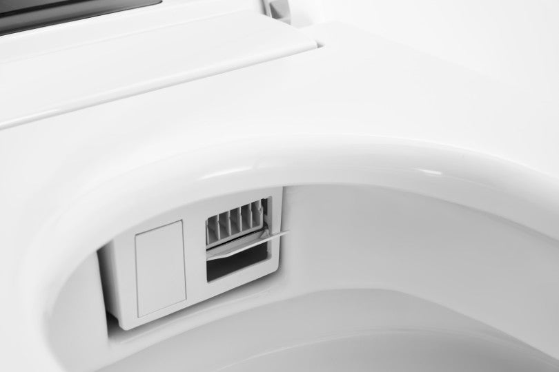 T2005W Smart Toilet Manual Open No Bidet  White Tankless Smart Toilet 1.28 GPF Resctangle Toilet - 12" (Seat Included)