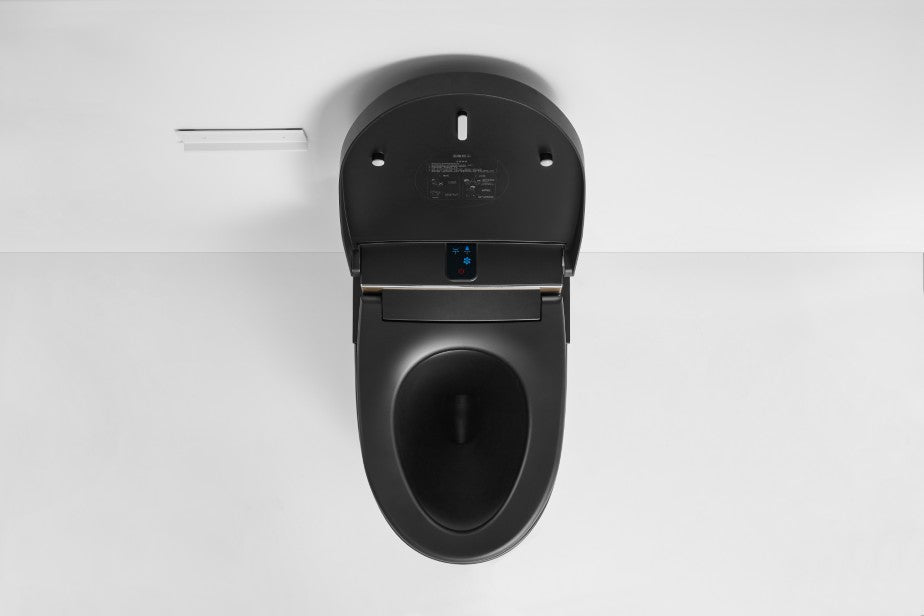 T305MB Smart Toilet Black Tankless 1.28 GPF Elongated Toilet - 12" (Seat Included)