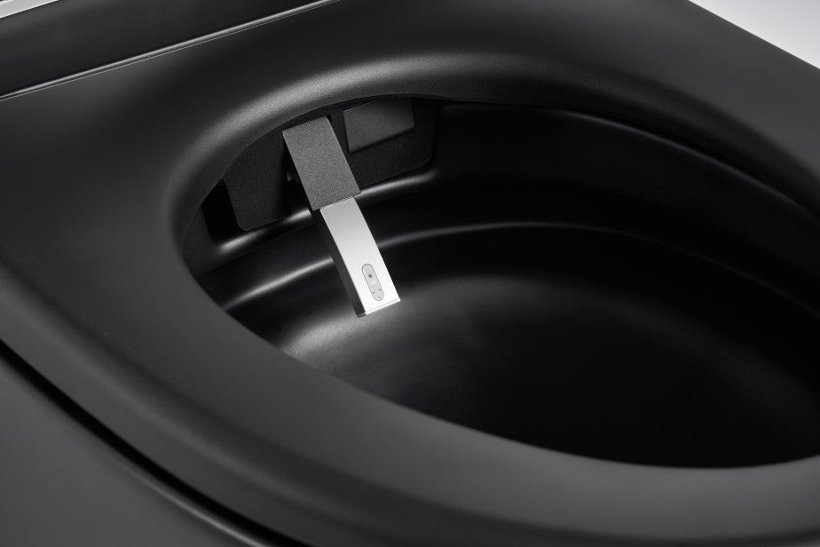 T305MB Smart Toilet Black Tankless 1.28 GPF Elongated Toilet - 12" (Seat Included)