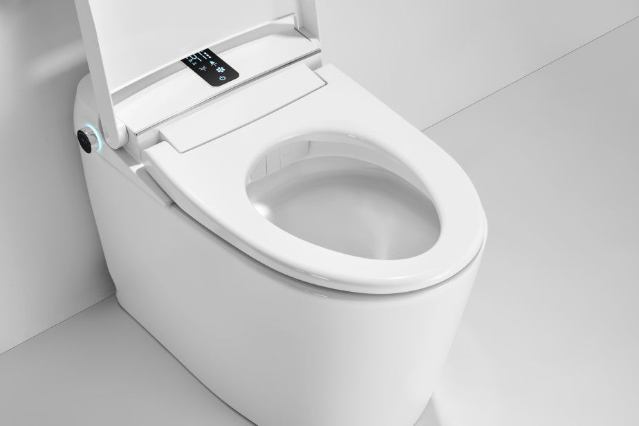 T305W Smart Toilet White Tankless 1.28 GPF Elongated Toilet - 12" (Seat Included)