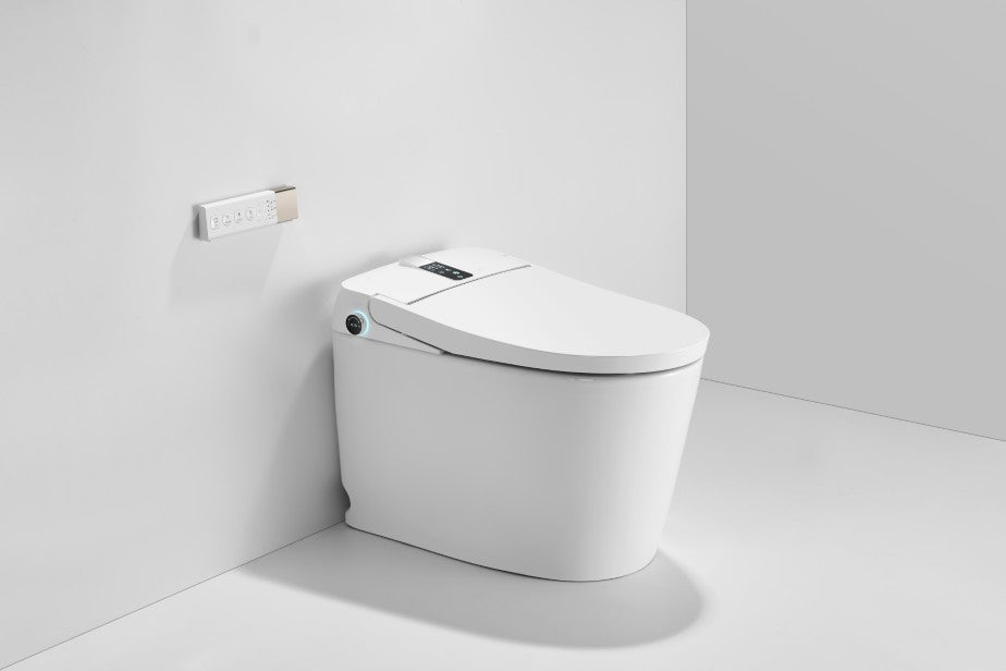T305W Smart Toilet White Tankless 1.28 GPF Elongated Toilet - 12" (Seat Included)