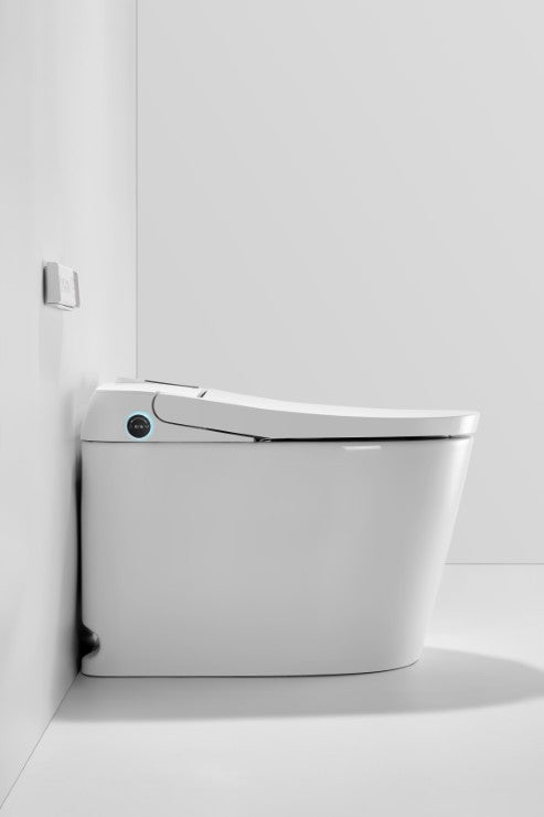 T305W Smart Toilet Manual Open No Bidet  White Tankless Smart Toilet 1.28 GPF Elongated Toilet - 12"(Seat Included)