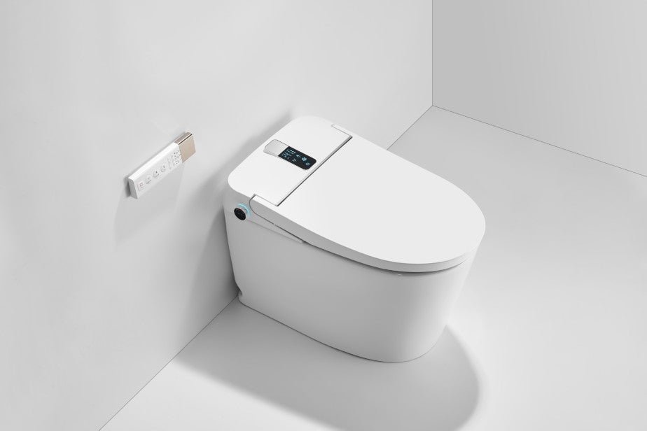 T305W Smart Toilet White Tankless 1.28 GPF Elongated Toilet - 12" (Seat Included)
