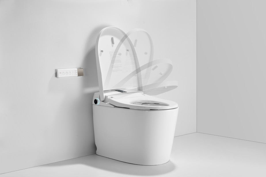 T305W Smart Toilet White Tankless 1.28 GPF Elongated Toilet - 12" (Seat Included)