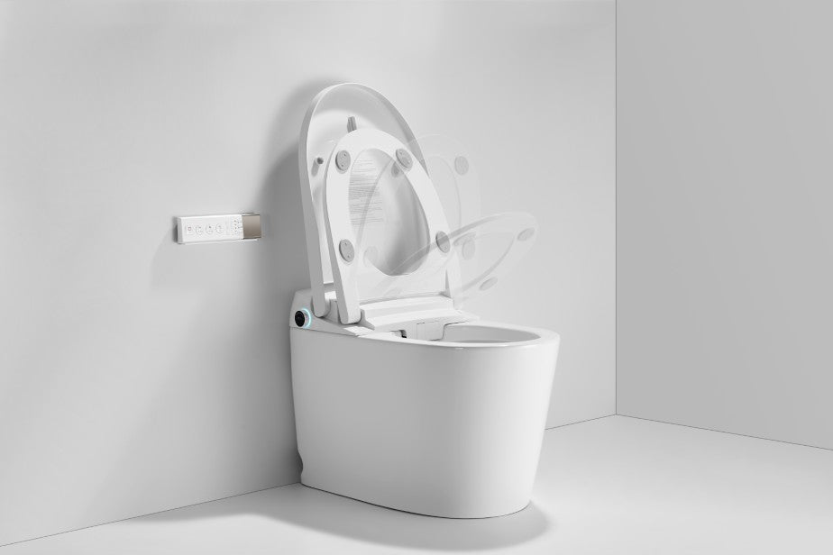 T305W Smart Toilet White Tankless 1.28 GPF Elongated Toilet - 12" (Seat Included)