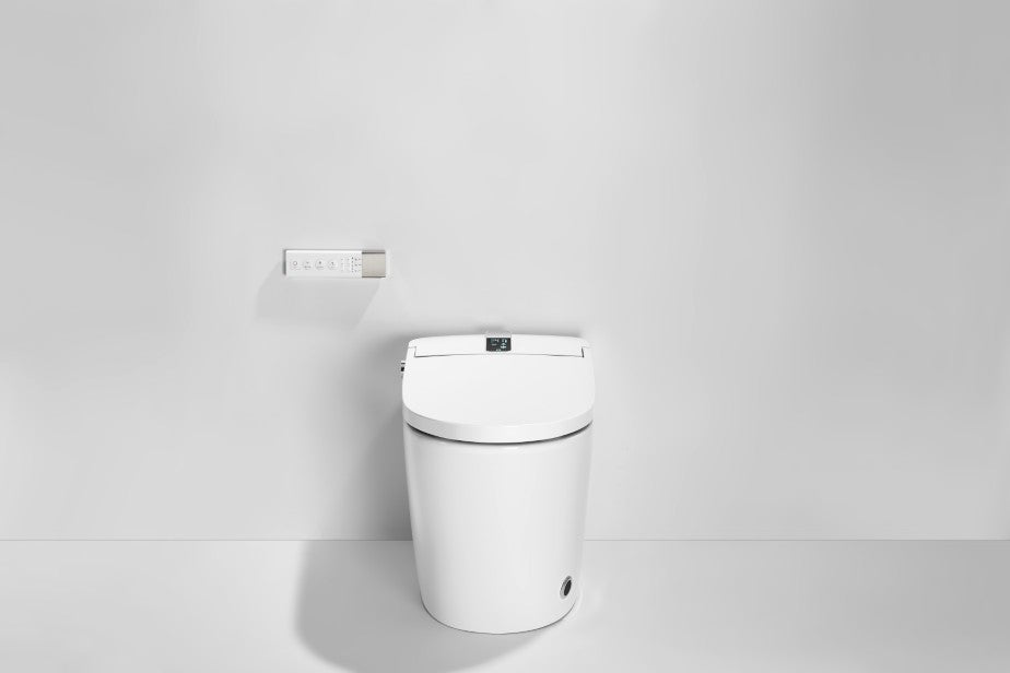 T305W Smart Toilet White Tankless 1.28 GPF Elongated Toilet - 12" (Seat Included)