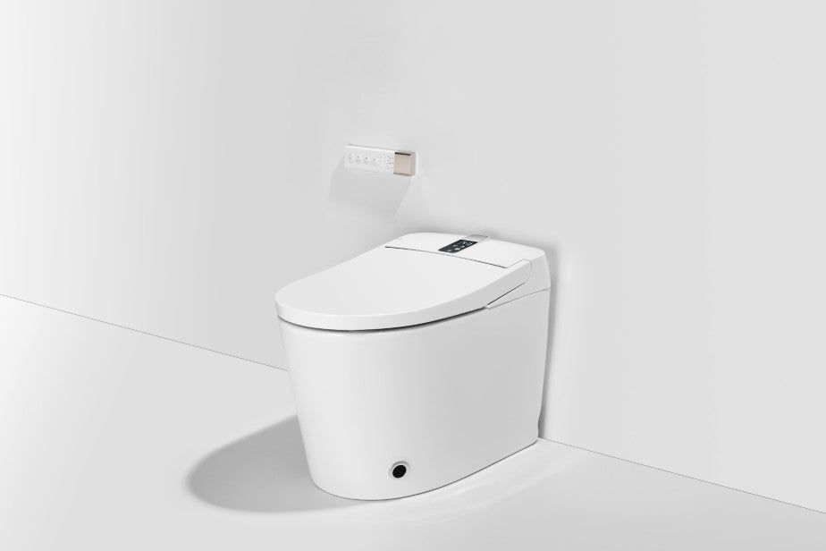 T305W Smart Toilet White Tankless 1.28 GPF Elongated Toilet - 12" (Seat Included)