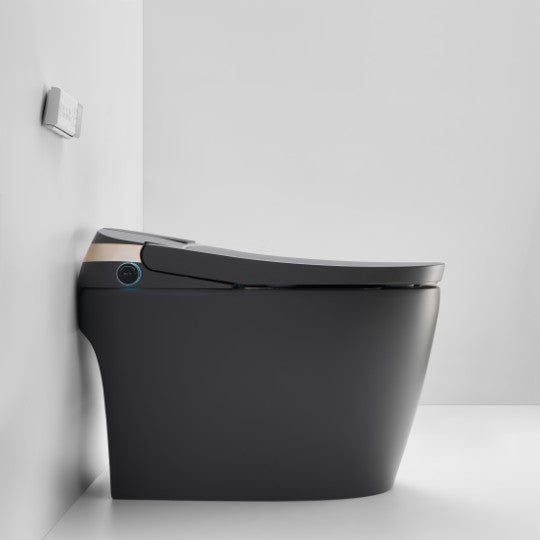 T405MG Smart Toilet Manual Open No Bidet Gray Tankless Smart Toilet 1.28 GPF Elongated Toilet - 12" (Seat Included)