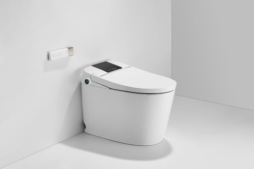 T405W Smart Toilet Manual Open No Bidet  White Tankless Smart Toilet 1.28 GPF Elongated Toilet - 12"(Seat Included)