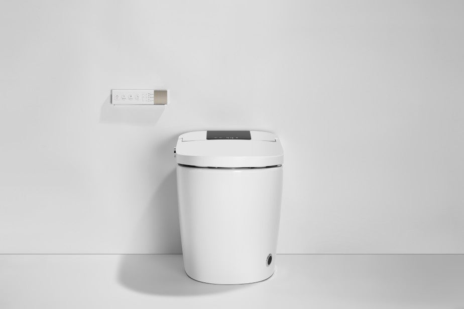 T405W Smart Toilet Manual Open No Bidet  White Tankless Smart Toilet 1.28 GPF Elongated Toilet - 12" (Seat Included)