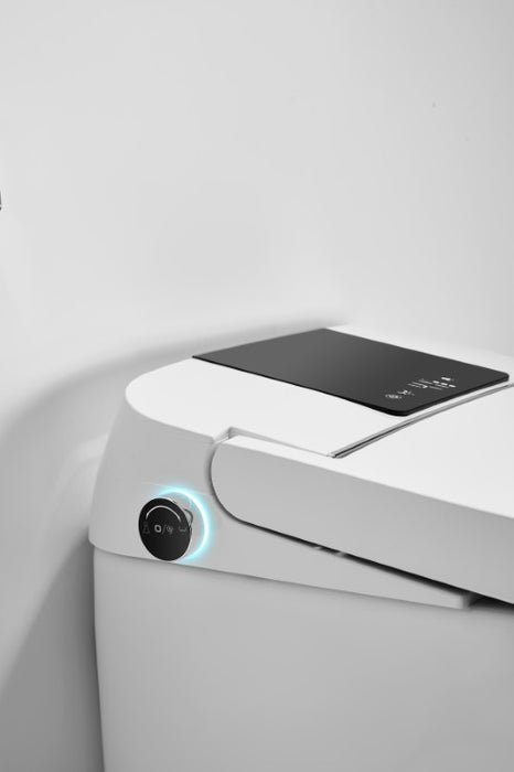 T405W Smart Toilet Manual Open No Bidet  White Tankless Smart Toilet 1.28 GPF Elongated Toilet - 12" (Seat Included)