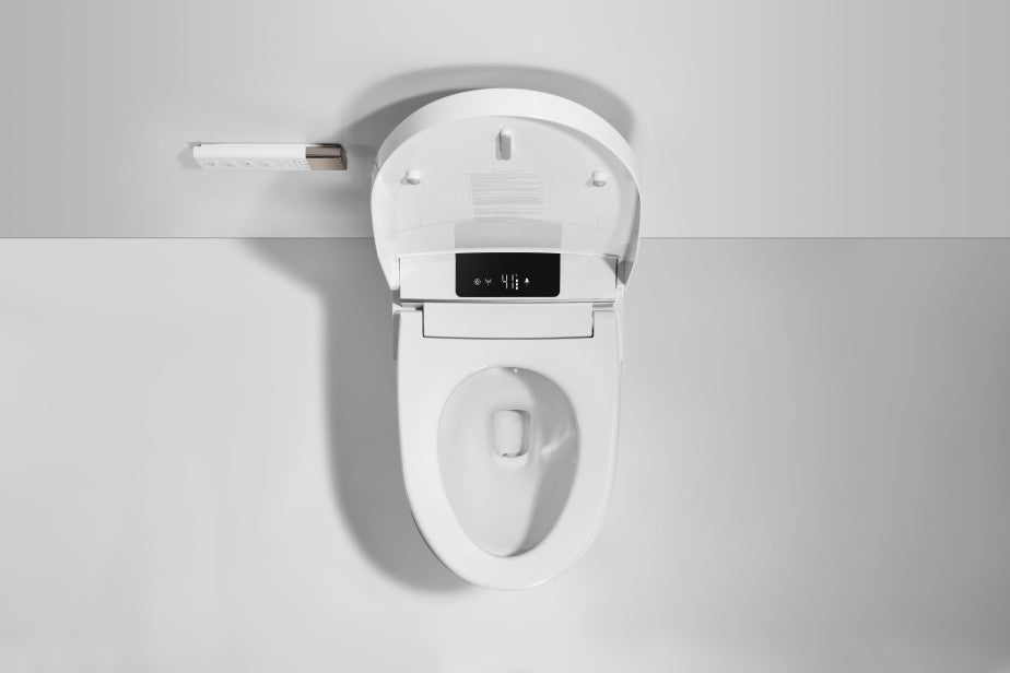 T405W Smart Toilet Manual Open No Bidet  White Tankless Smart Toilet 1.28 GPF Elongated Toilet - 12" (Seat Included)