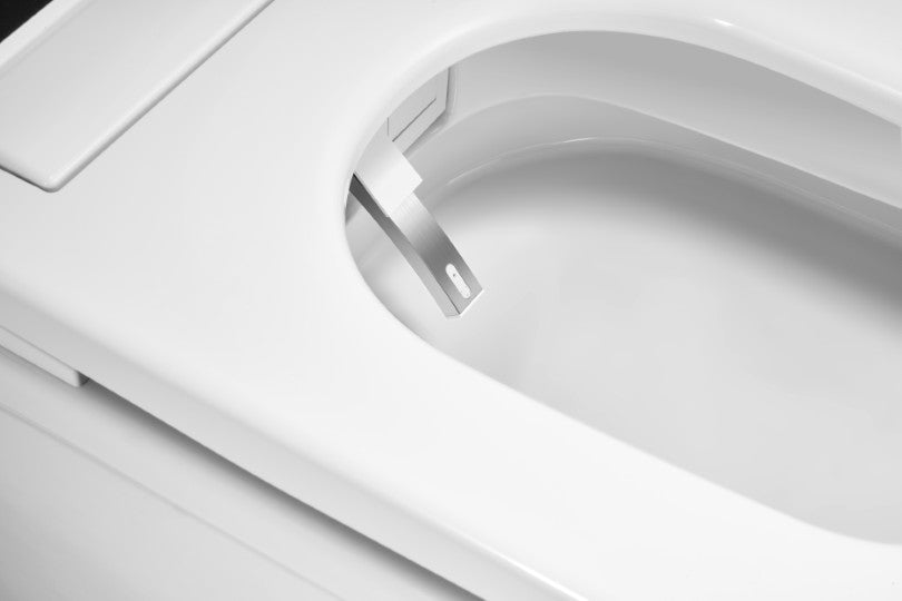 T505 Smart Toilet White Tankless 1.28 GPF Rectangle Toilet - 12" (Seat Included)