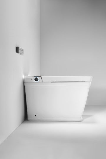 T505 Smart Toilet White Tankless 1.28 GPF Rectangle Toilet - 12" (Seat Included)