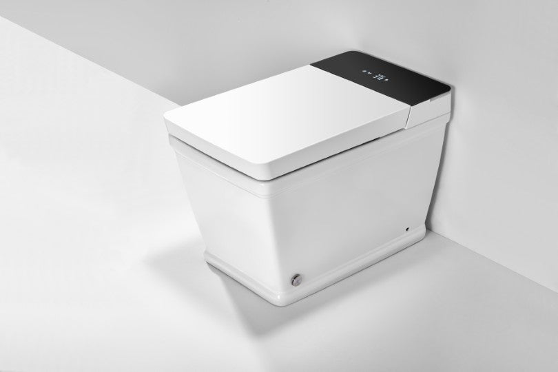 T505 Smart Toilet White Tankless 1.28 GPF Rectangle Toilet - 12" (Seat Included)