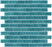 Full Sheet Sample - Aquatica Striped Green Staggered Glass Mosaic - 1" x 2" Glossy